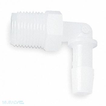 ELDON JAMES Elbow Thread To Barb Poly 3/8 In PK10, 1ZKB7