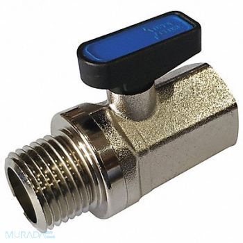 GRAINGER APPROVED Brass Mini Ball Valve FNPTxMNPT 1/4, 6MN28