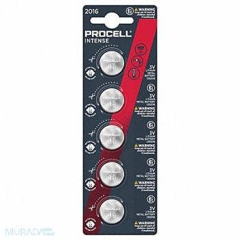 DURACELL PROCELL Coin Cell Battery 0.063 D PK5, 56FJ74