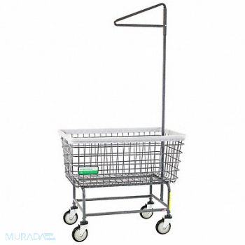 R B WIRE PRODUCTS INC. Wire Laundry Cart 600 lb Ld Cap. Gray, 445V90