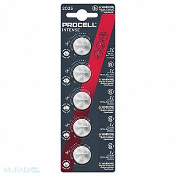 DURACELL PROCELL Coin Cell Battery 0.098 D PK5, 56FJ73