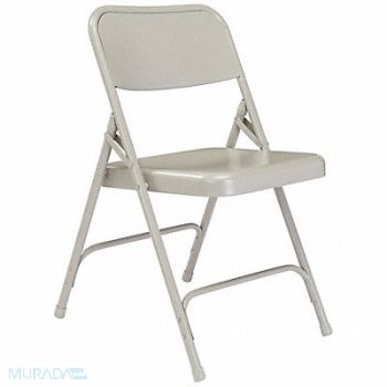NATIONAL PUBLIC SEATING Folding Chair Gray 18-1/4 in PK4, 8EDW6