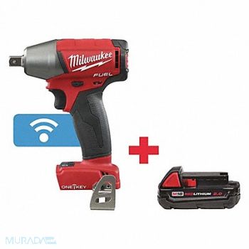 MILWAUKEE Impact Wrench Cordless Compact 18VDC, 202C96