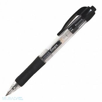 INTEGRA Retractable 0.5Mm Gel Pens Black PK12, 203W17