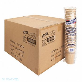 GENUINE JOE Ripple Hot Cups16OzBrown PK25, 203W35