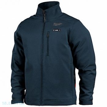 MILWAUKEE Heated Jacket Unisex Zipper Blue 3XL 12V, 793Z17