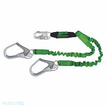 HONEYWELL MILLER Shock-Absorbing Lanyard Green, 20A235