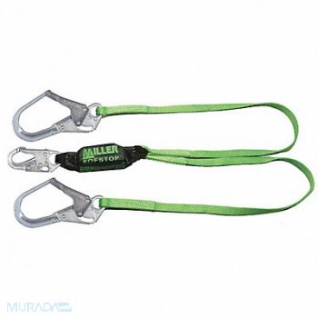 HONEYWELL MILLER Shock-Absorbing Lanyard Green, 20A258