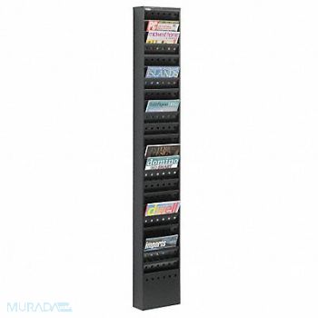 SAFCO Magazine Rack 23-Pocket Black, 619U50