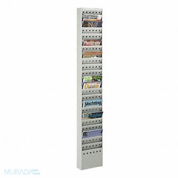 SAFCO Magazine Rack 23-Pocket Gray, 619U44