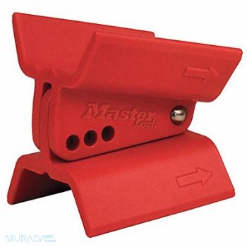 MASTER LOCK Butterfly Valve Lockout Universal Red, 20JE16