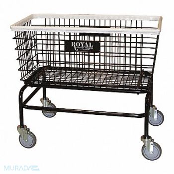 ROYAL BASKET TRUCKS Laundry Hamper Cart Black 500 lb., 20JK30
