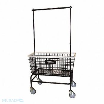ROYAL BASKET TRUCKS Laundry Hamper Cart Black 500 lb., 20JK31
