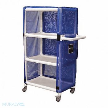 ROYAL BASKET TRUCKS PVC Linen Cart Blue 450 lb., 20JK35