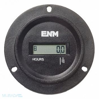 ENM Hour Meter 3-Hole Round LCD, 20JN04