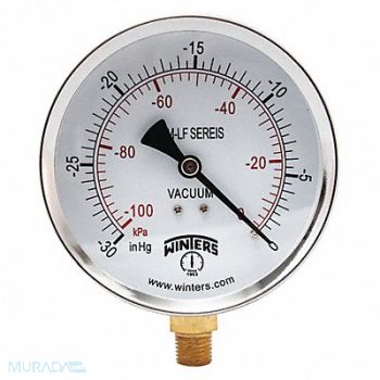 WINTERS K4524 Gauge Pressure 30 in Hg Vac/kPa 4 in, 20JN33