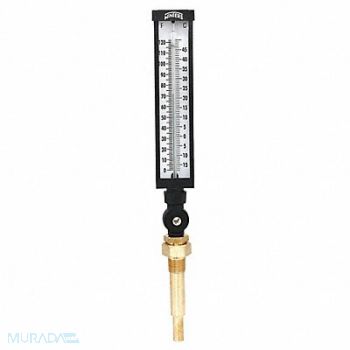 WINTERS Thermometer 3/4 NPT 0 Degto 120 Deg F, 20JN73
