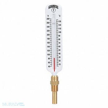 WINTERS Thermometer Analog -40-280 deg 1/2in NPT, 20JN86