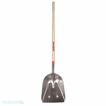 RAZOR-BACK Scoop Shovel Long Wood Aluminum 18 in., 20JZ13