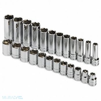 SK PROFESSIONAL TOOLS Skt St Chrm 3/8-1 1/4 in 6Pt, 20K474