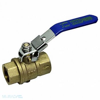 GRAINGER APPROVED Brass Ball Valve Inline FNPT 3/4, 20K896