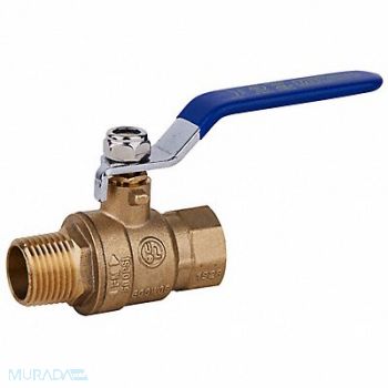 GRAINGER APPROVED Brass Ball Valve FNPT x MNPT 1/2, 20K901