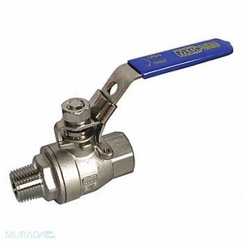 GRAINGER APPROVED SS Ball Valve FNPT x MNPT 1/2, 20K937