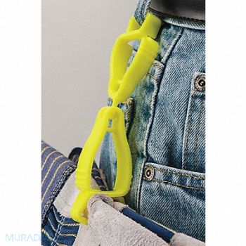 GLOVE GUARD Handi Klip Clip High Vis Yellow Blank, 20KH71