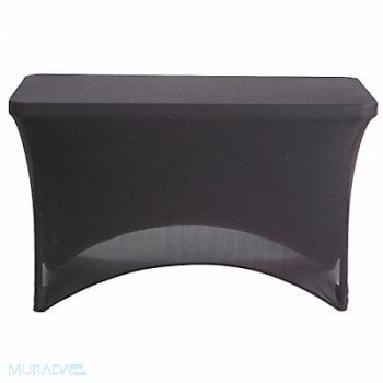 ICEBERG Table Cover Rectangle 48inLx24inW Black, 20KP51