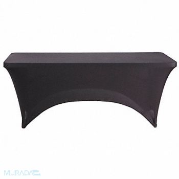 ICEBERG Table Cover Rectangle 72inLx30inW Black, 20KP52