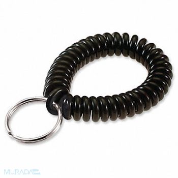 LUCKY LINE PRODUCTS Key Chain Polyurethane Black PK5, 20KR18