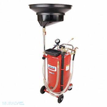 LINCOLN Fluid Drain/Evacuator Combo Red Steel, 20KY23