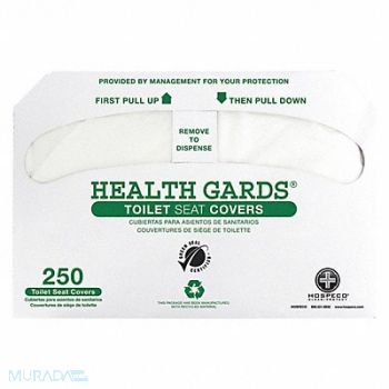 HOSPECO Toilet Seat Cover 250 White PK10, 20LE13