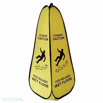 HD SALES Soft Safety Sign Yellow Nylon 36 in H, 20LN93