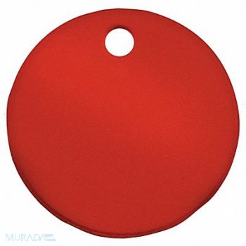 C.H. HANSON Blank Tag Aluminum 1in H 1in W Red PK5, 20LR61