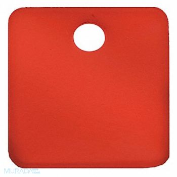 C.H. HANSON Blank Tag Aluminum 2in H 2in W Red PK5, 20LR86