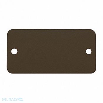 C.H. HANSON Blank Tag Aluminum 2in H 4in W Black PK5, 20LR98