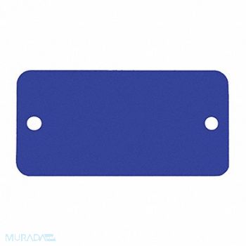 C.H. HANSON Blank Tag Alum 1 1/2in H 3in W Blue PK5, 20LR94