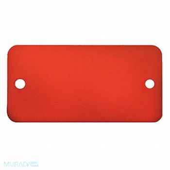 C.H. HANSON Blank Tag Aluminum 1in H 2in W Red PK5, 20LR91