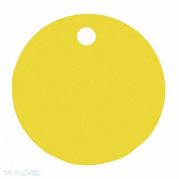 C.H. HANSON Blank Tag Alum 3in H 3in W Yellow PK5, 20LT35