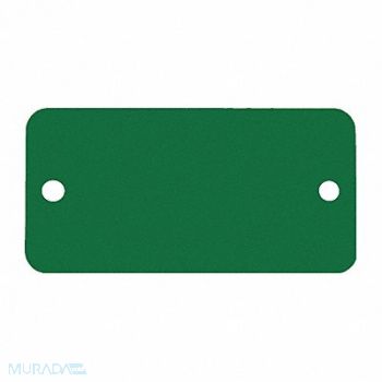 C.H. HANSON Blank Tag Aluminum 1in H 3in W Green PK5, 20LT54