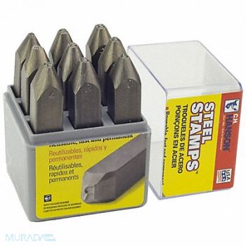 C.H. HANSON Steel Stamps Set 1/8 in 9 pcs., 20LU20