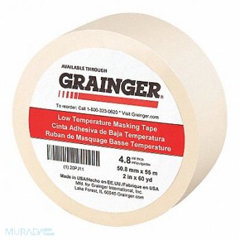 GRAINGER APPROVED Masking Tape 2 W 60 yd L Tan, 20PJ11
