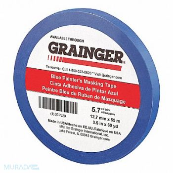 GRAINGER APPROVED Painters Masking Tape 1/2 W 60yd L Blue, 20PJ20