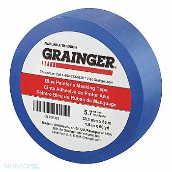 GRAINGER APPROVED MaskingTape 1 1/2 W 60yd L Blue, 20PJ23