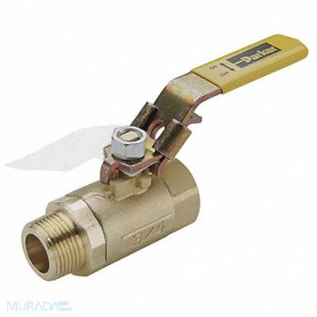 GRAINGER APPROVED Ball Valve 1/2 in Inline Brass, 20RH18