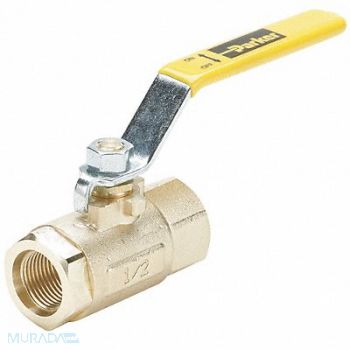 GRAINGER APPROVED Ball Valve 1/4 in Inline Brass, 20RH35