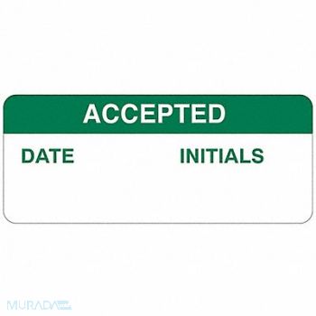 BRADY Inspction Lbl 5/8inHx1-1/2inW Poly PK364, 20RY19