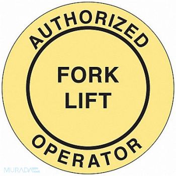 BRADY Hard Hat Emblem Labl 2in. Dia Vinyl PK4, 20RY53