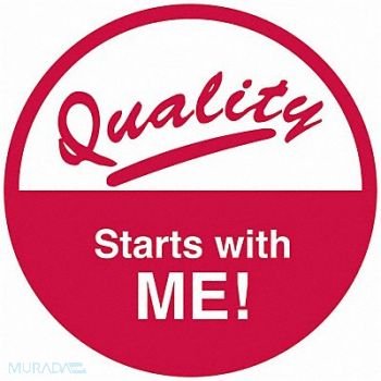 BRADY Hard Hat Emblem Label 2in. Dia Vinyl, 20RY63